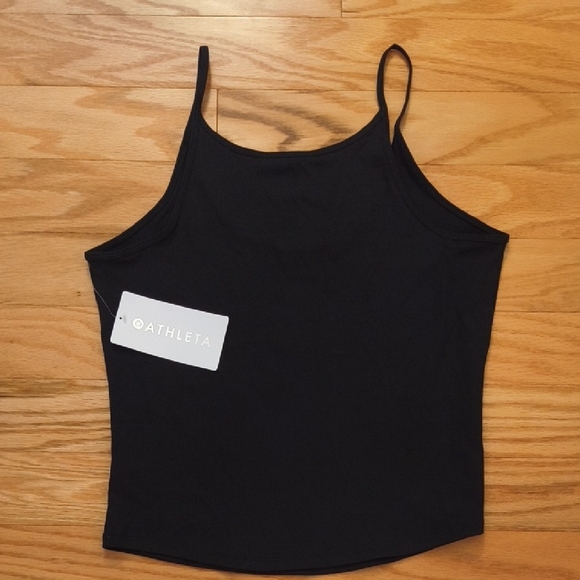 Athleta, Signature Ribbed Thin Strap Tank Black NWT - Picture 5 of 5